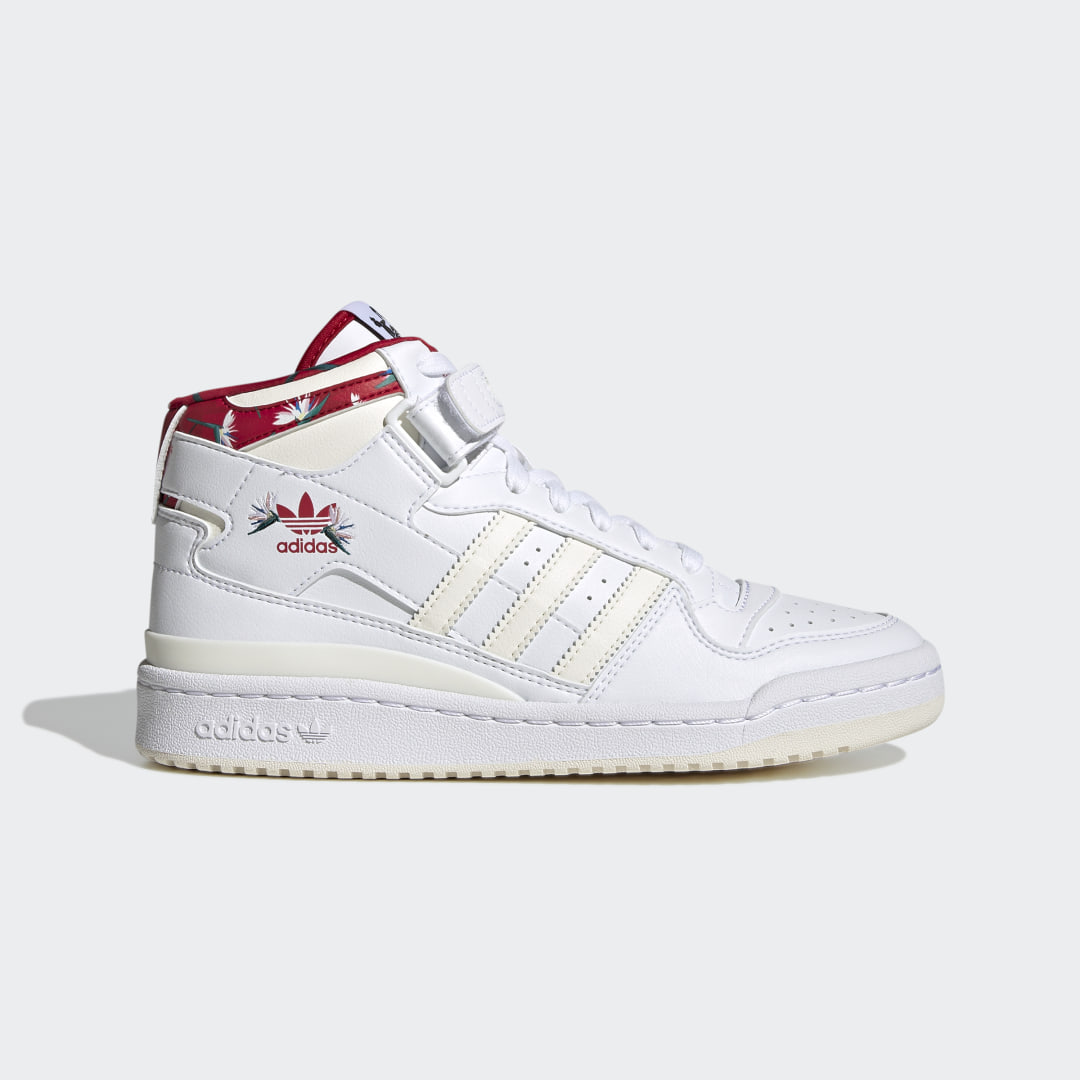 Adidas Forum Mid damessneaker rood en wit