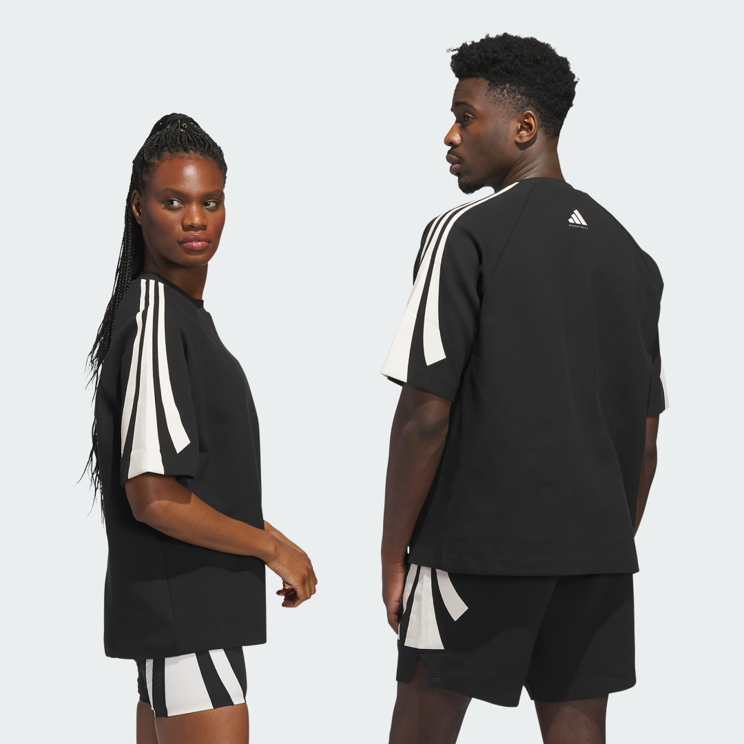 Thumbnail - adidas Basketball kurzärmeliges Sweatshirt (genderneutral)