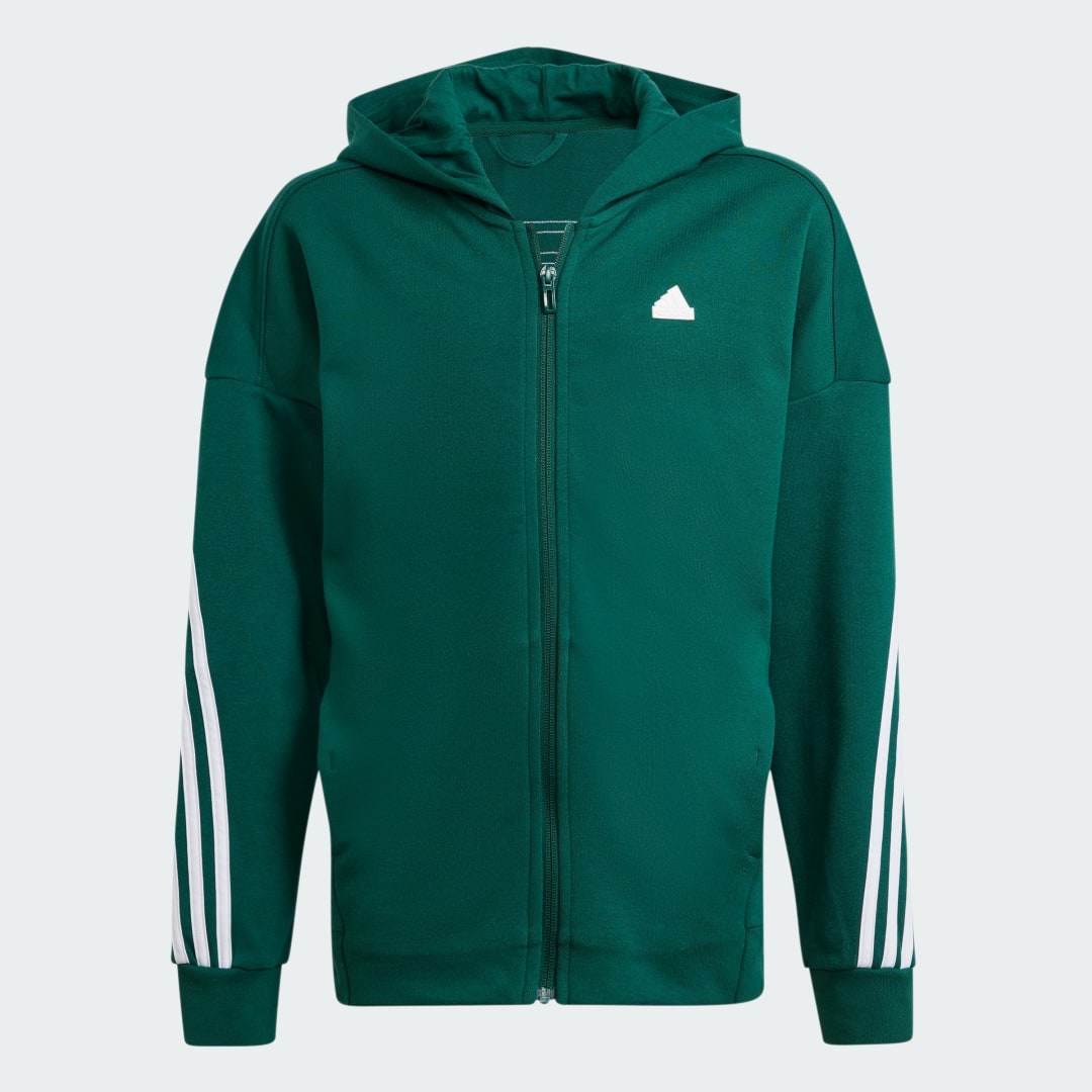 Adidas Future Icons 3-Stripes Ritsjack met Capuchon
