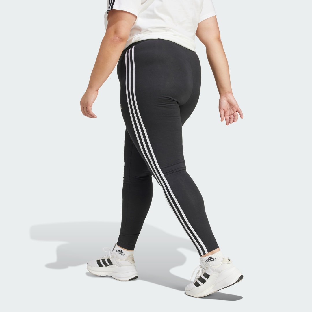 фото Леггинсы essentials 3-stripes (plus size) adidas sportswear