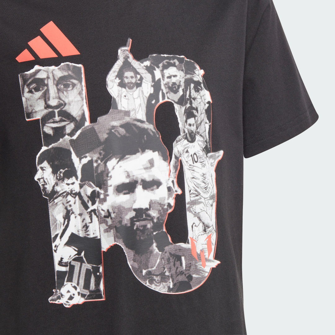 

adidas Camiseta Messi Fútbol Estampada Niño, Negro