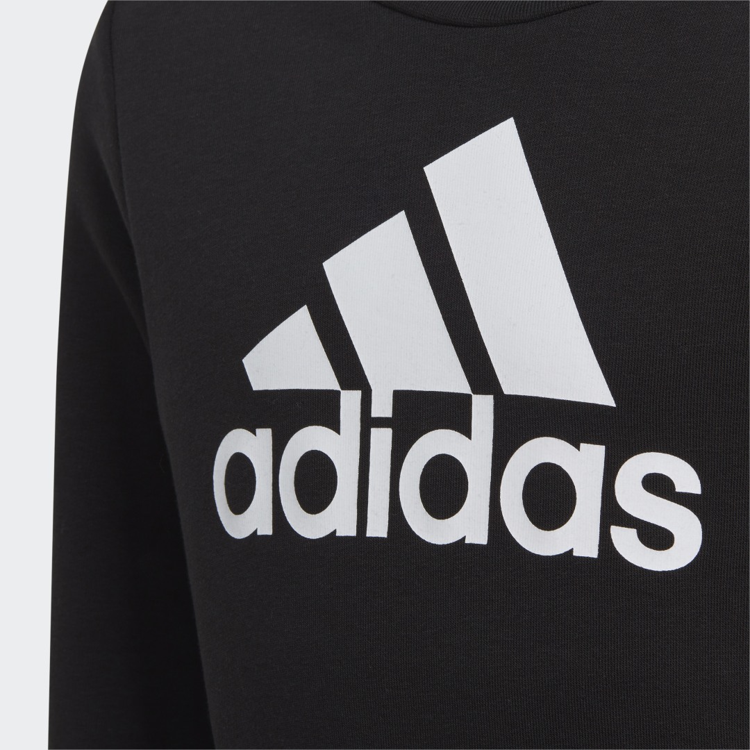 

adidas Sudadera Essentials Logo Grande Algodón Niño, Negro/blanco
