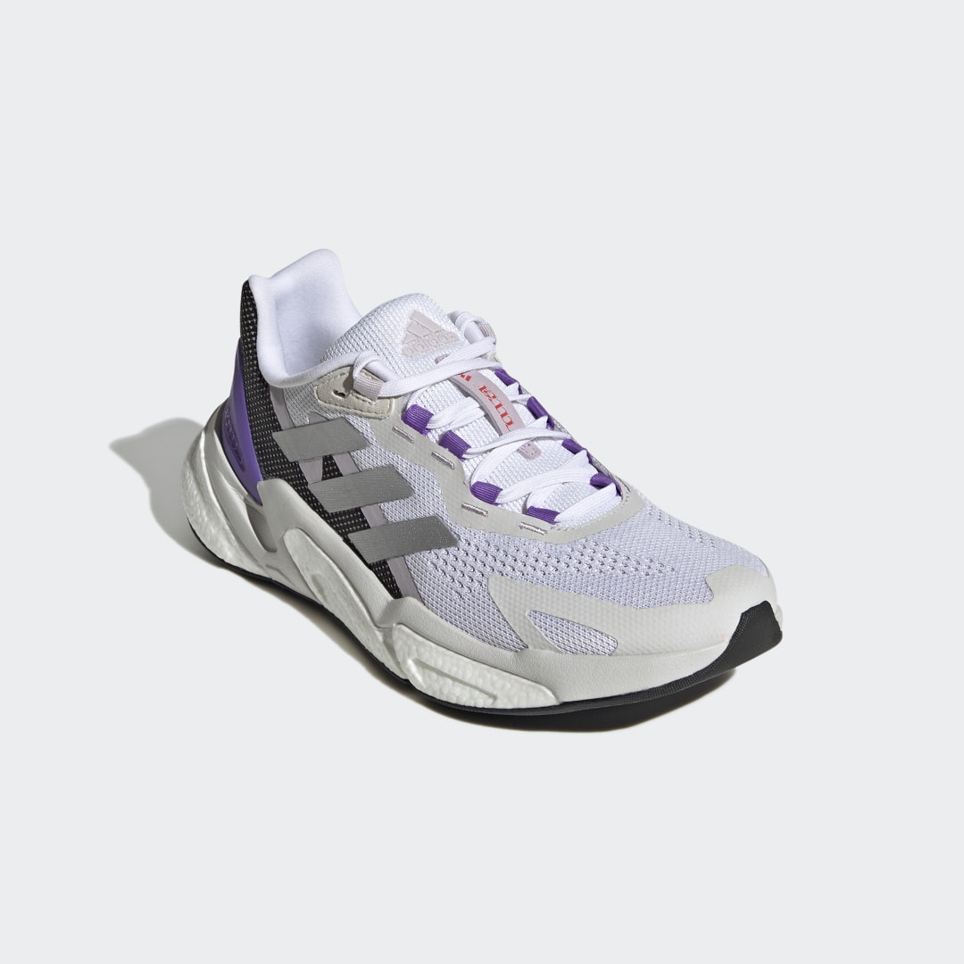 

adidas Tenis X9000l3 Mujer, Blanco/plata gris/morado rush