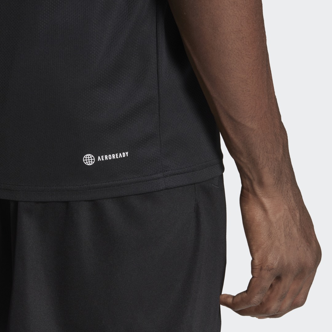 

adidas Playera Train Essentials 3-stripes Hombre, Negro/blanco