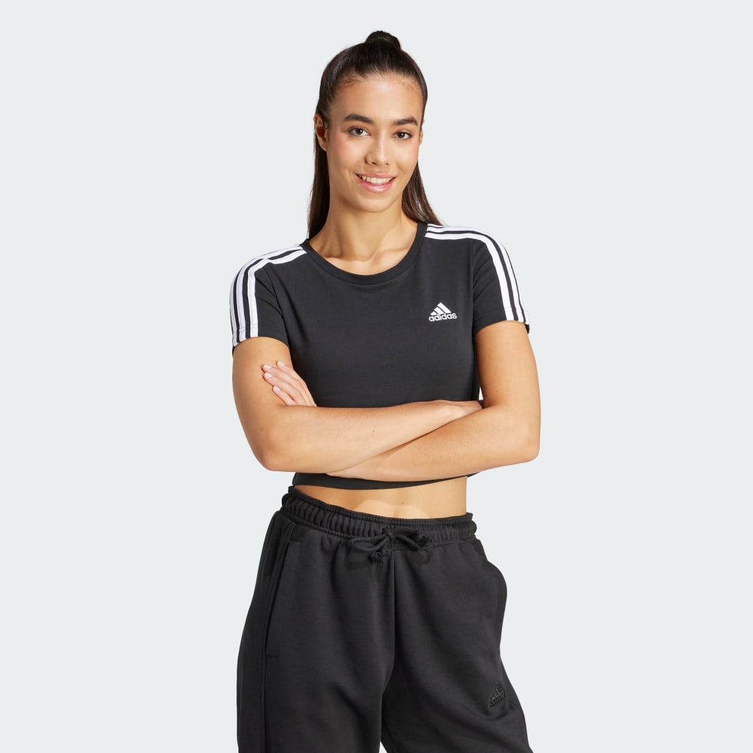 ADIDAS SPORTSWEAR Kort T-shirt met labelstitching model 'BABY'