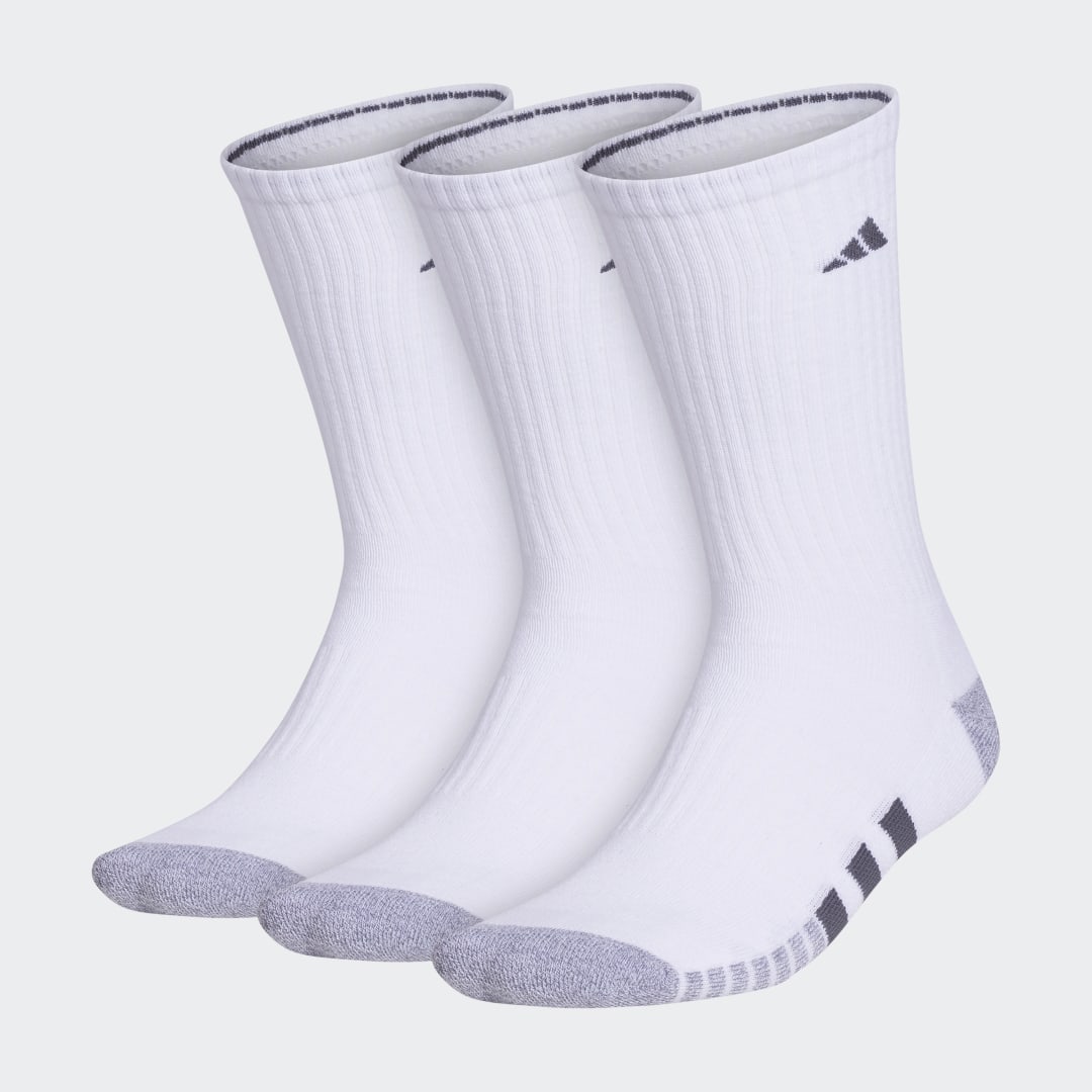Cushioned Crew Socks 3 Pairs White / Grey / Black