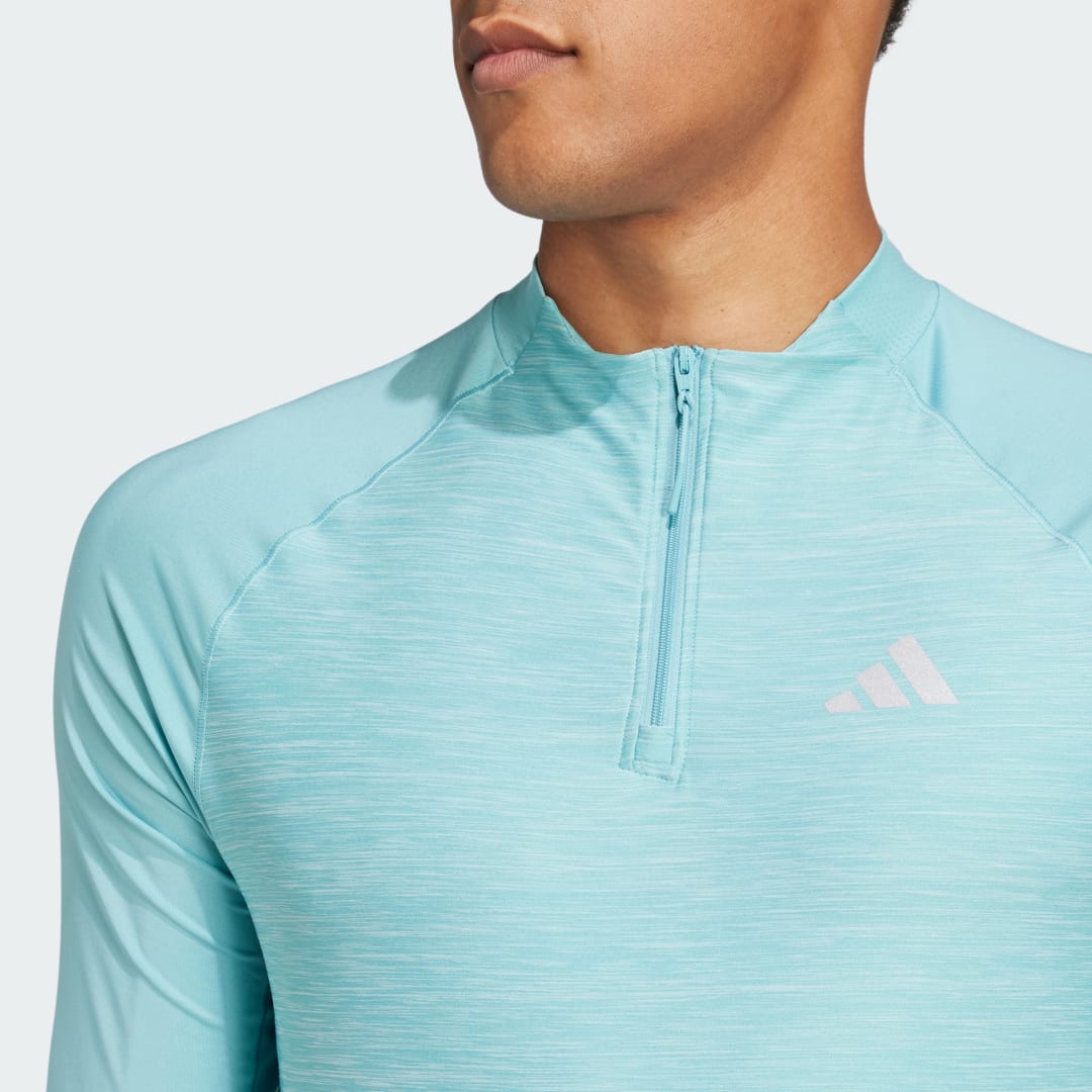Adidas Gym+ Training 3-Stripes Longsleeve met Korte Rits