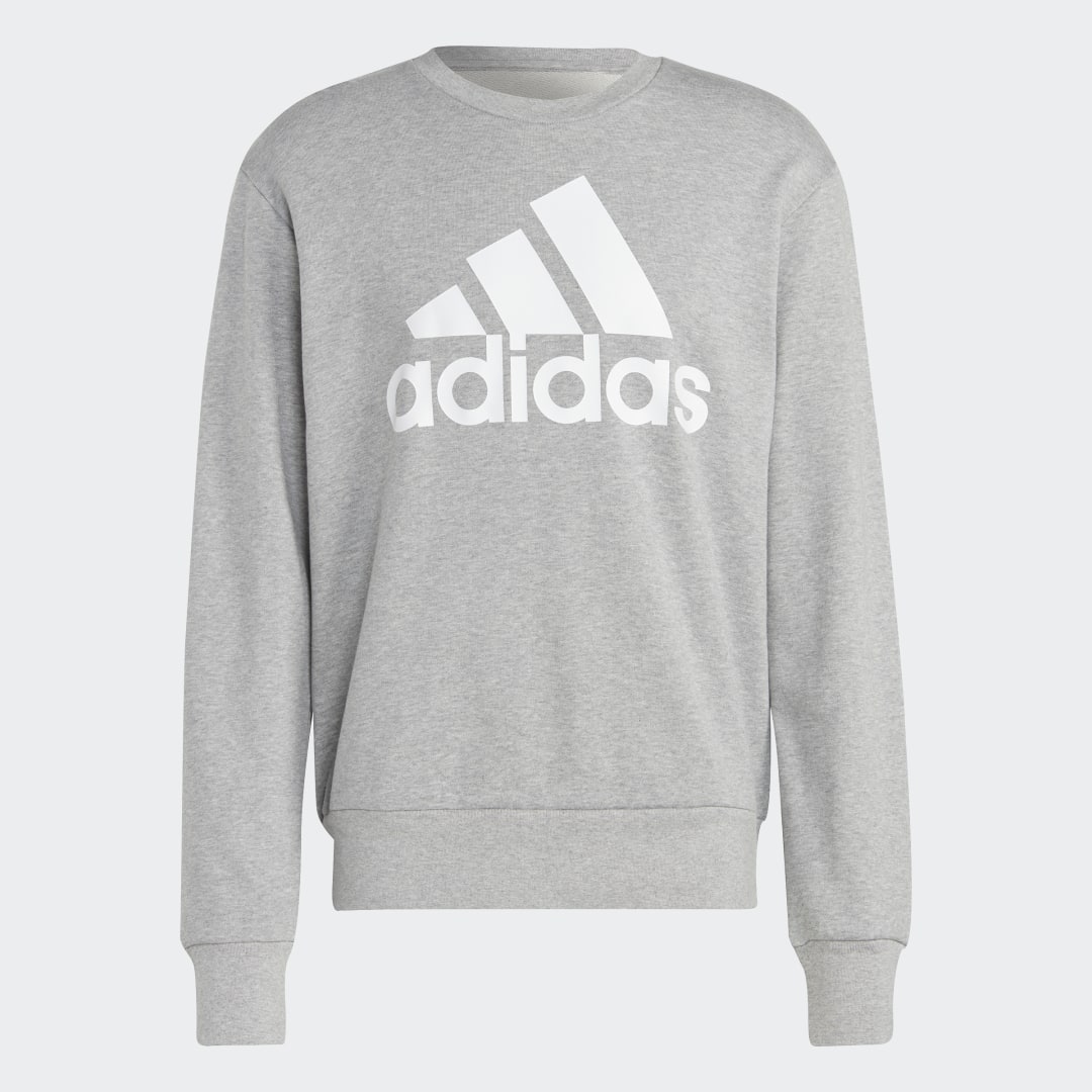 

adidas Sudadera Essentials Logo Grande Tela French Terry Hombre, Medium gris gris