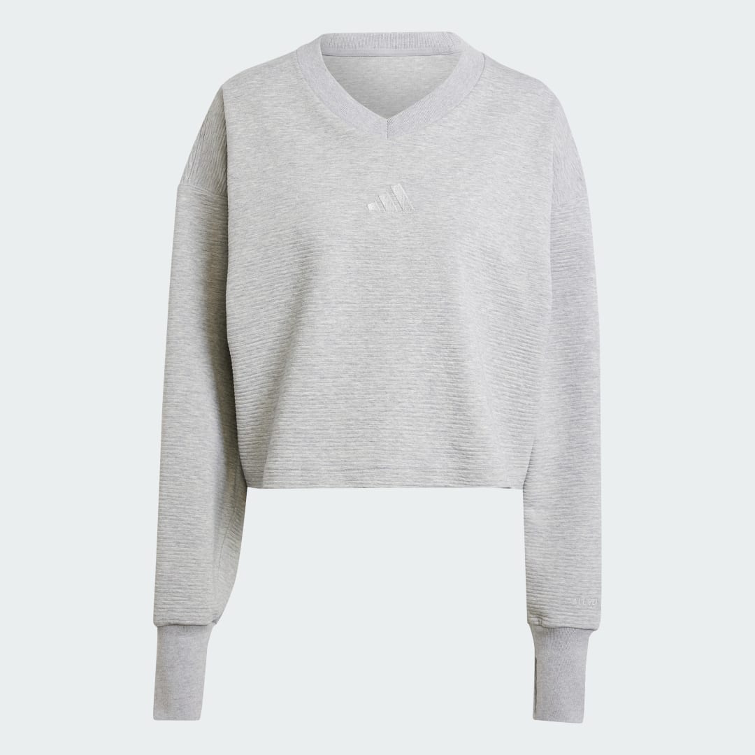 Adidas ALL SZN Ribbed V-Neck Sweatshirt