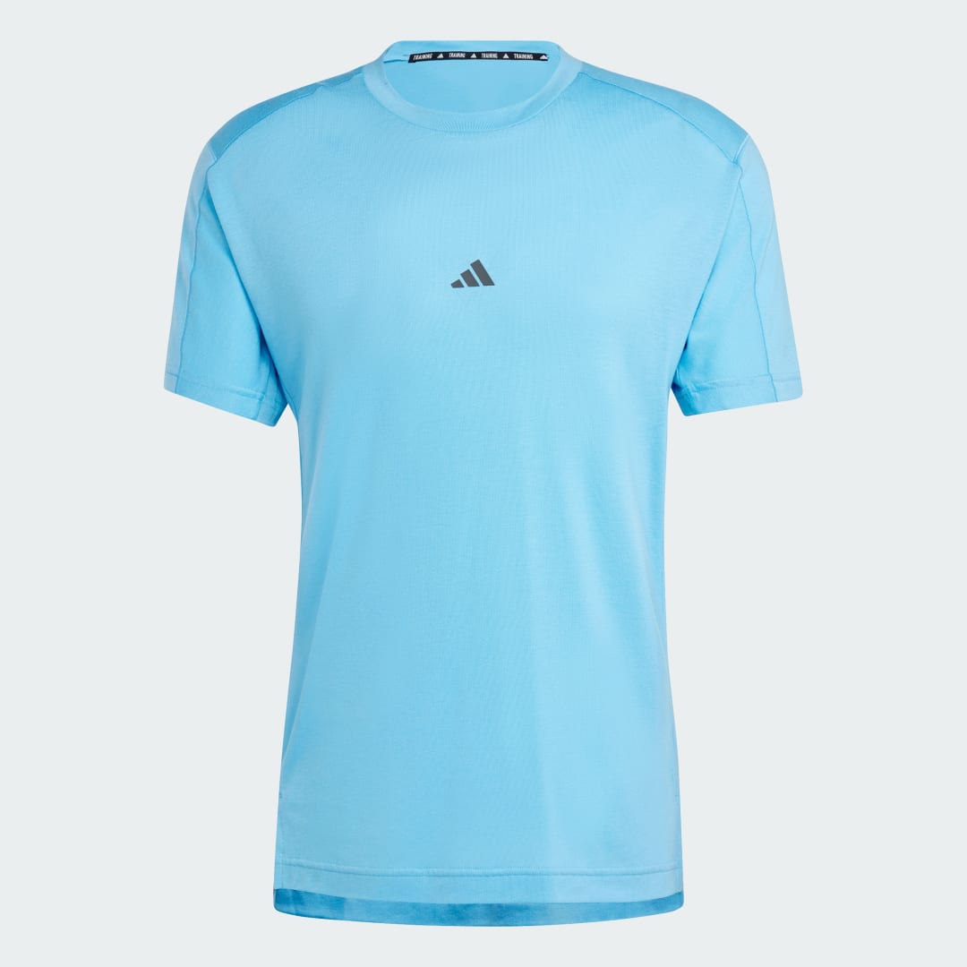 adidas Camiseta de Entrenamiento Yoga Premium Hombre, Azul