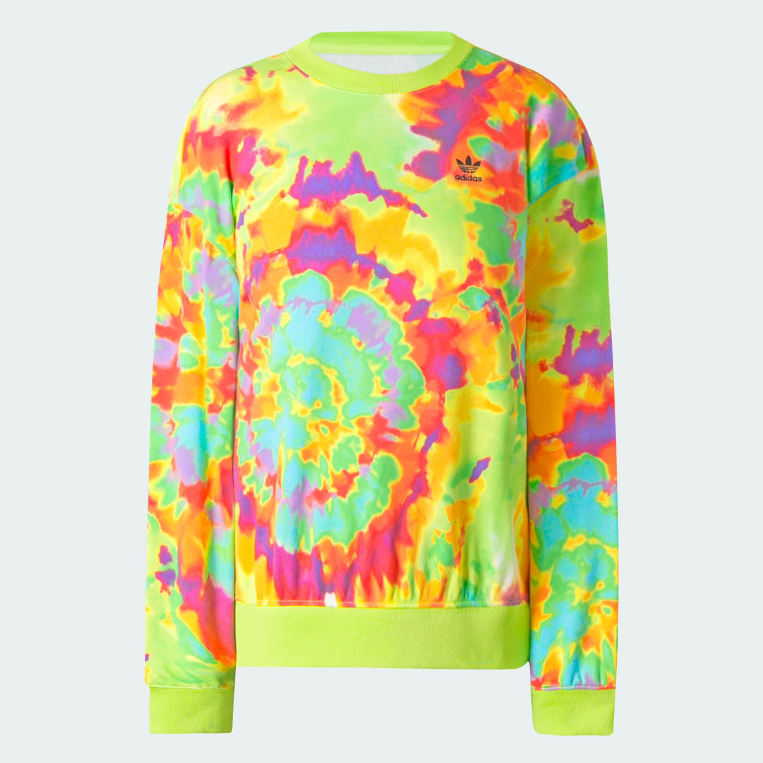 

adidas Sudadera Tie-dyed Mujer, Amarillo/multicolor