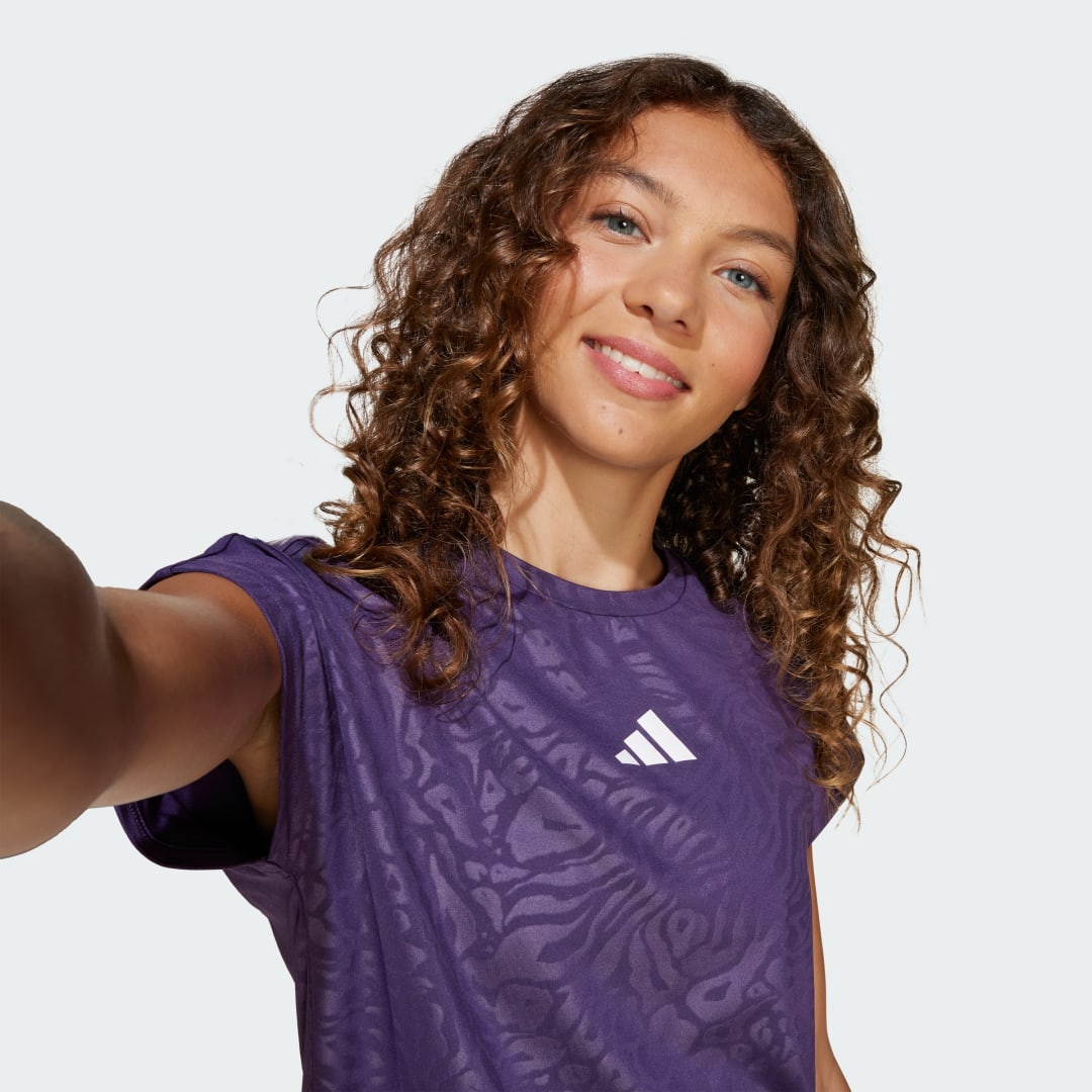 Adidas All Sports Animal Print Crop T-shirt