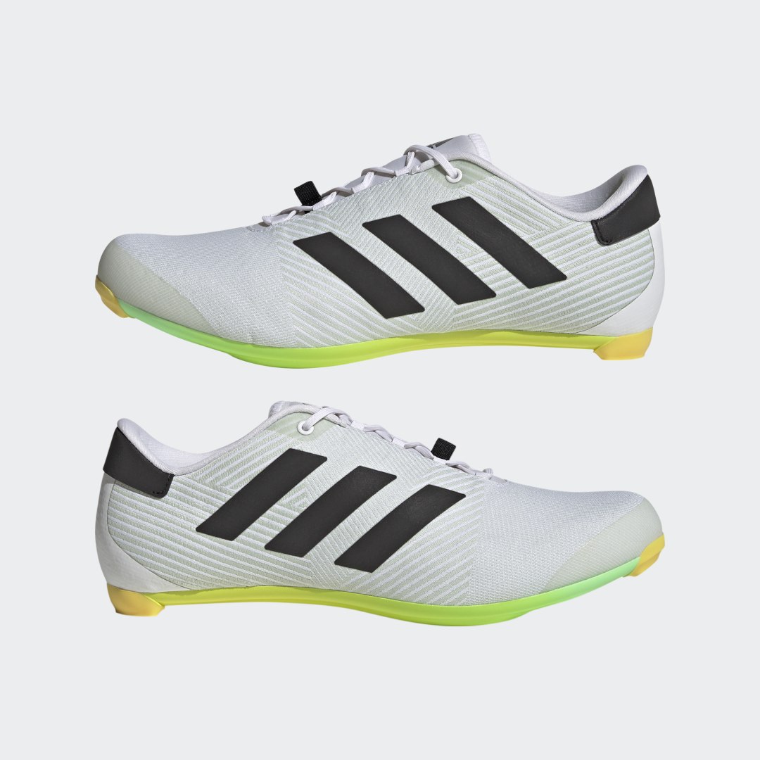 

adidas Calzado de Ciclismo de Ruta Unisex, Blanco/negro/beam verde