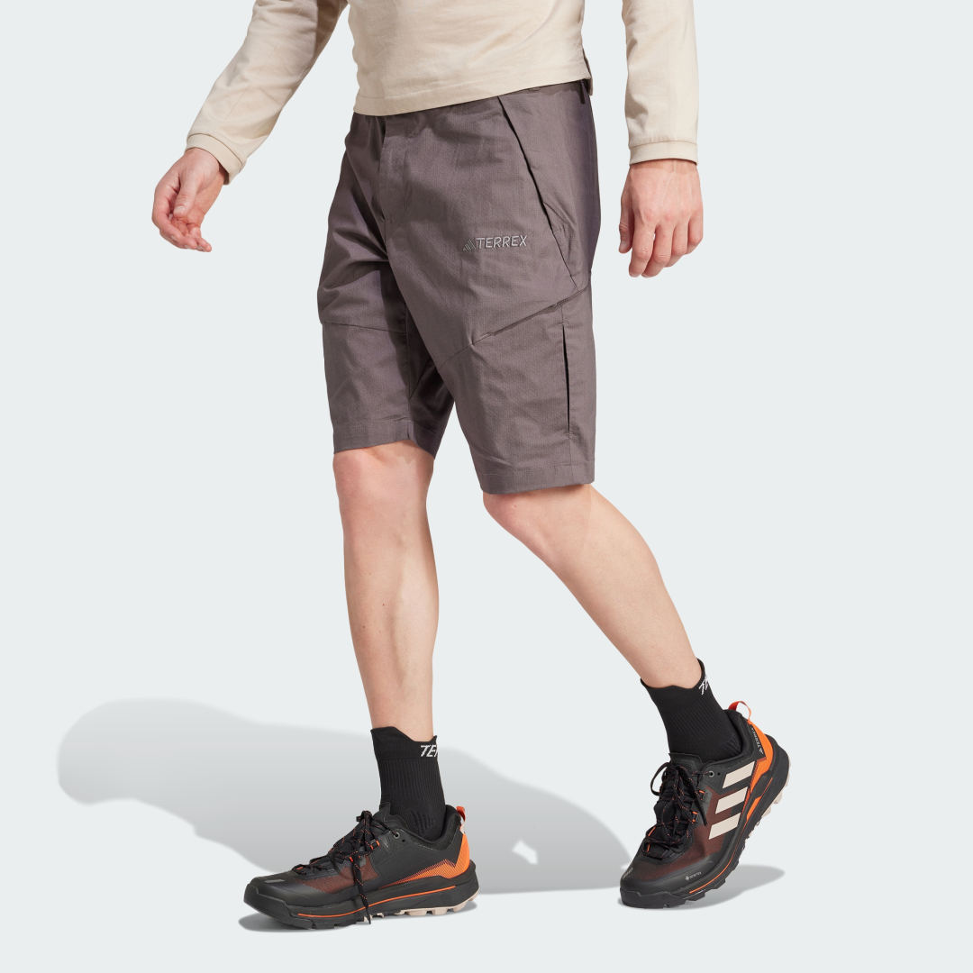 Image of adidas Terrex Xploric Shorts Grey S - Men Hiking Shorts