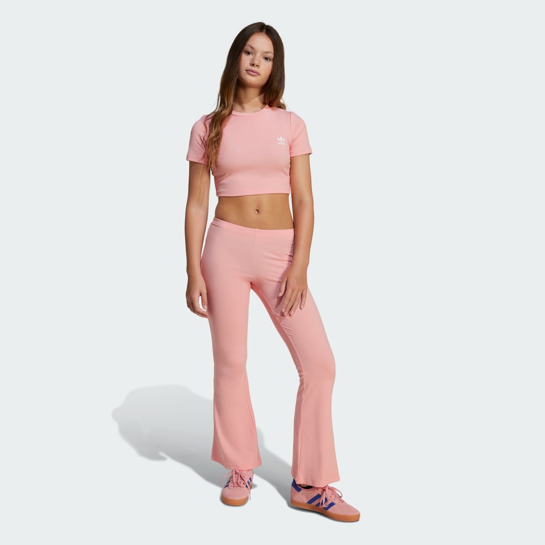 Adidas Ribbed Flared Broek Kids