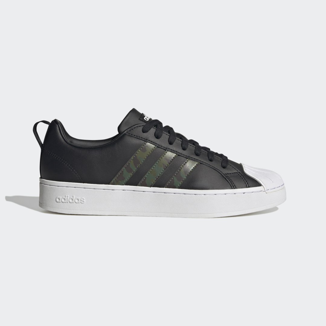 Adidas Cloudfoam sneaker Core Black / Core Black / Green Oxide