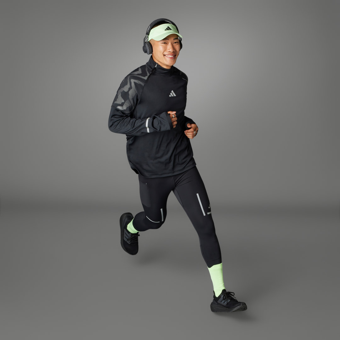 Adidas Ultimate Hi Vis Reflective Shirt met Halflange Rits