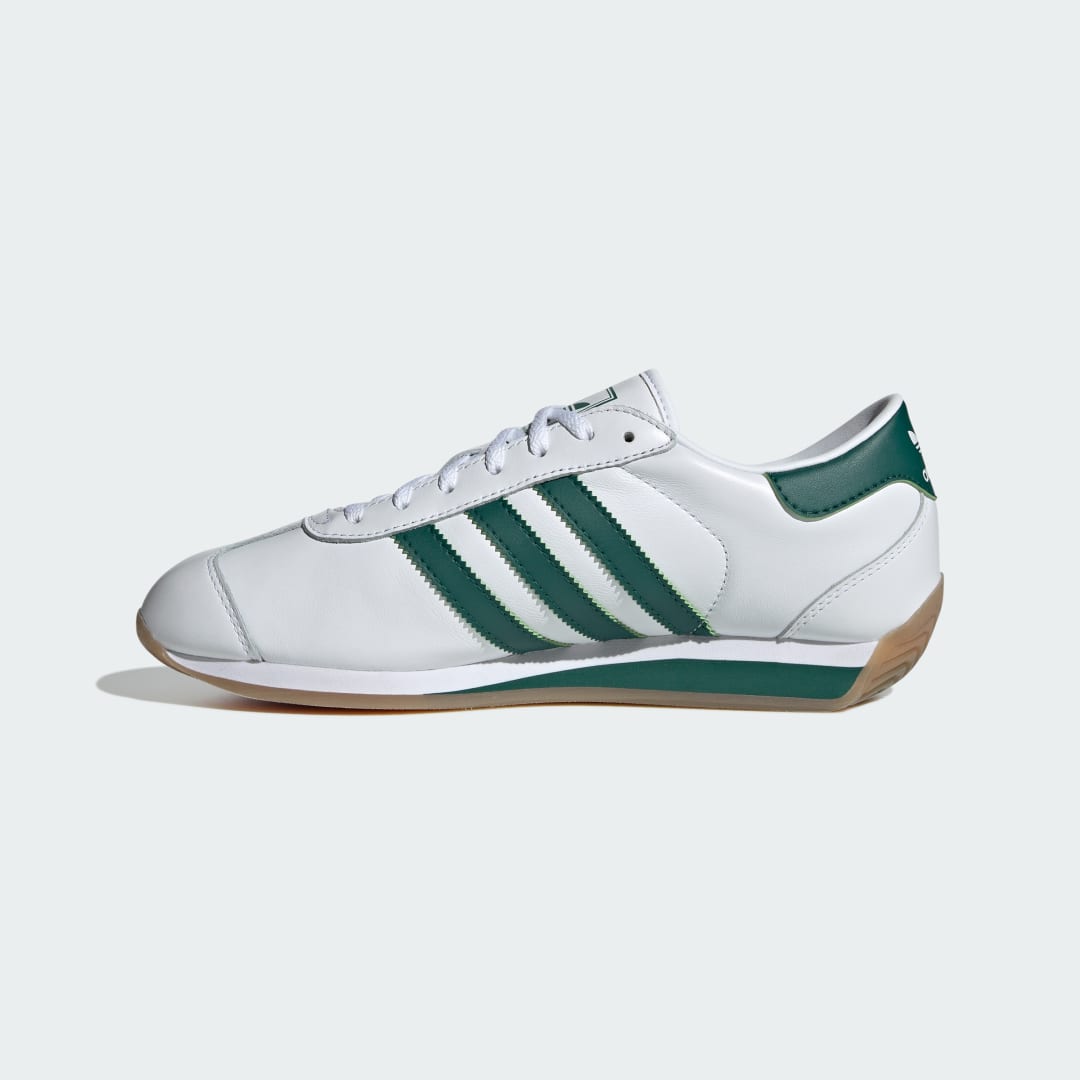 

adidas Tenis Country II Hombre, Blanco/collegiate verde/blanco
