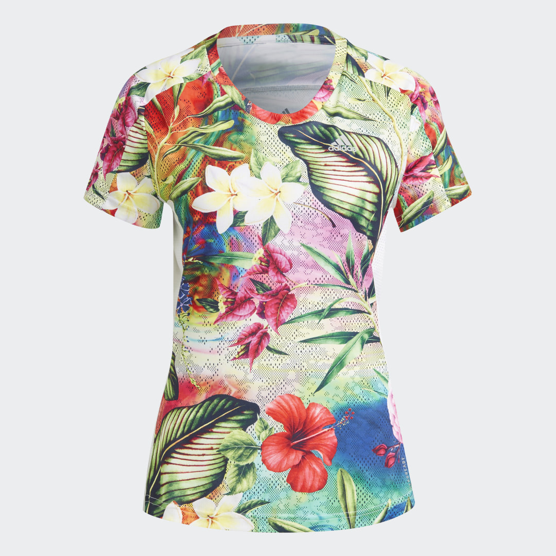 фото Футболка для бега own the run floral adidas performance