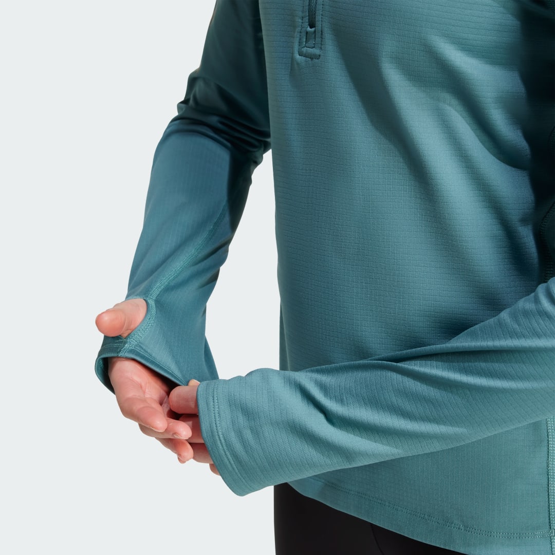 Adidas Own The Run Winterized Hoodie Met Halve Rits