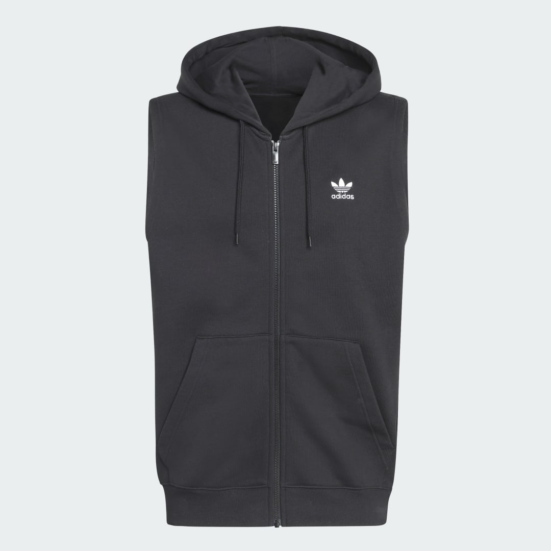 SWEAT SHIRT A CAPUCHE SANS MANCHES TREFOIL ESSENTIALS - vue 4