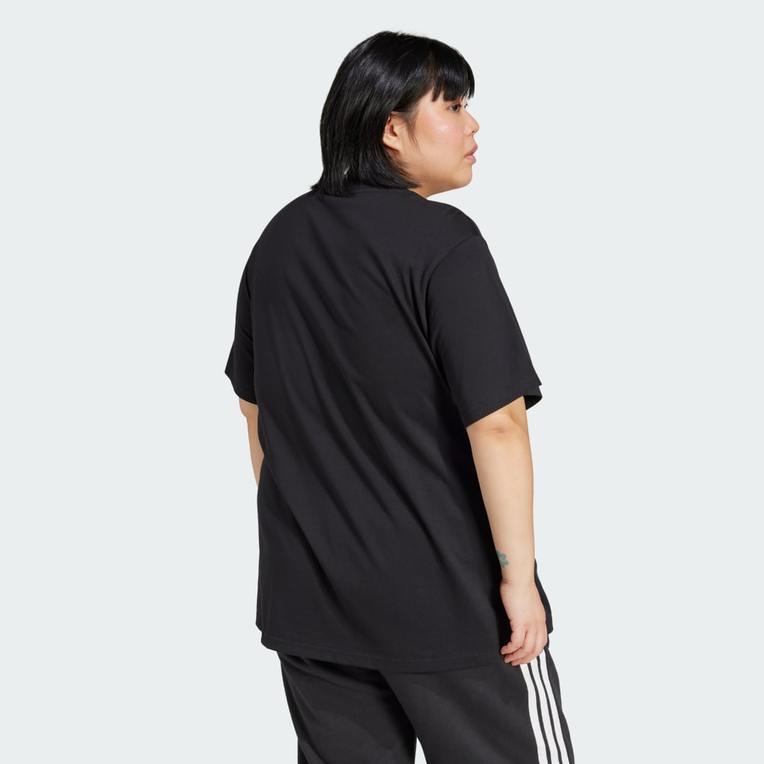 Adidas Essentials 3-Stripes Katoenen T-shirt (Grote Maat)