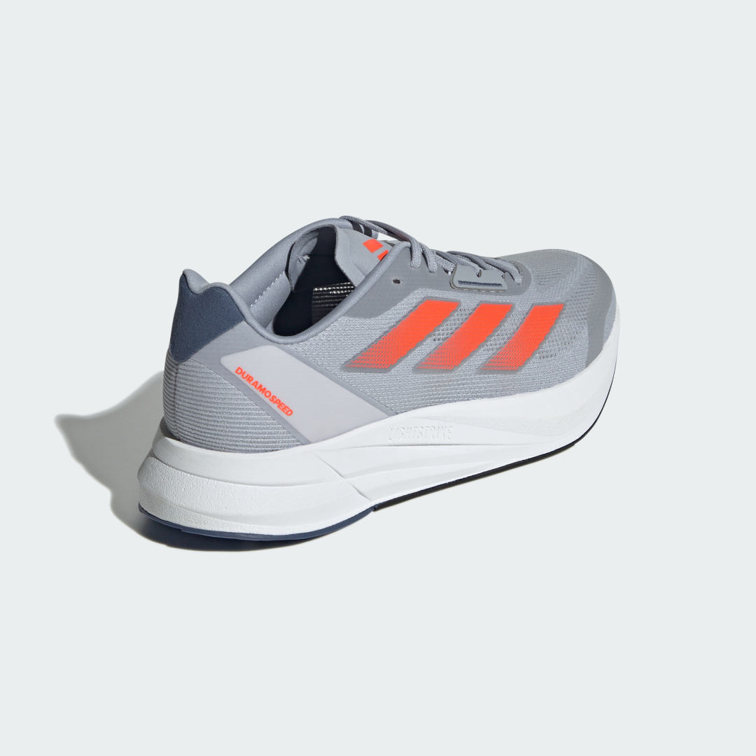 

adidas Tenis Duramo Speed Hombre, Halo plata/solar rojo/preloved ink