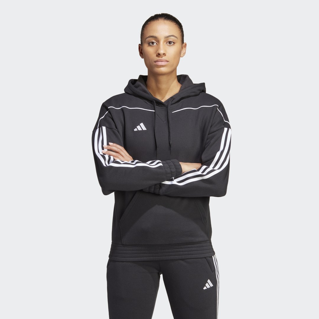 Image of adidas Tiro 23 League Sweat Hoodie Black XS - Women Soccer Sweatshirts & Hoodies