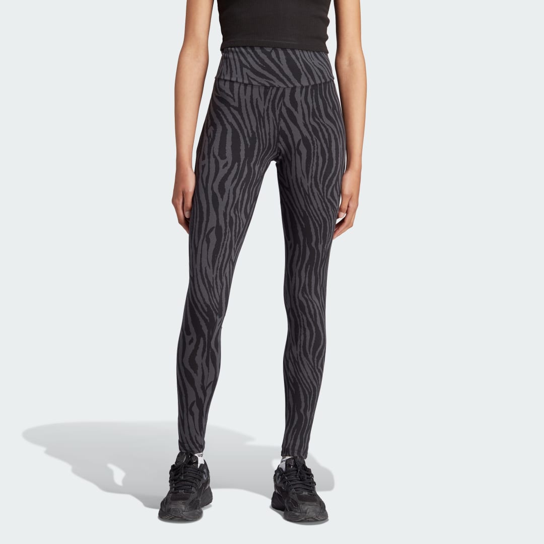 adidas Licras Essentials Zebra Animal Print Mujer, Negro