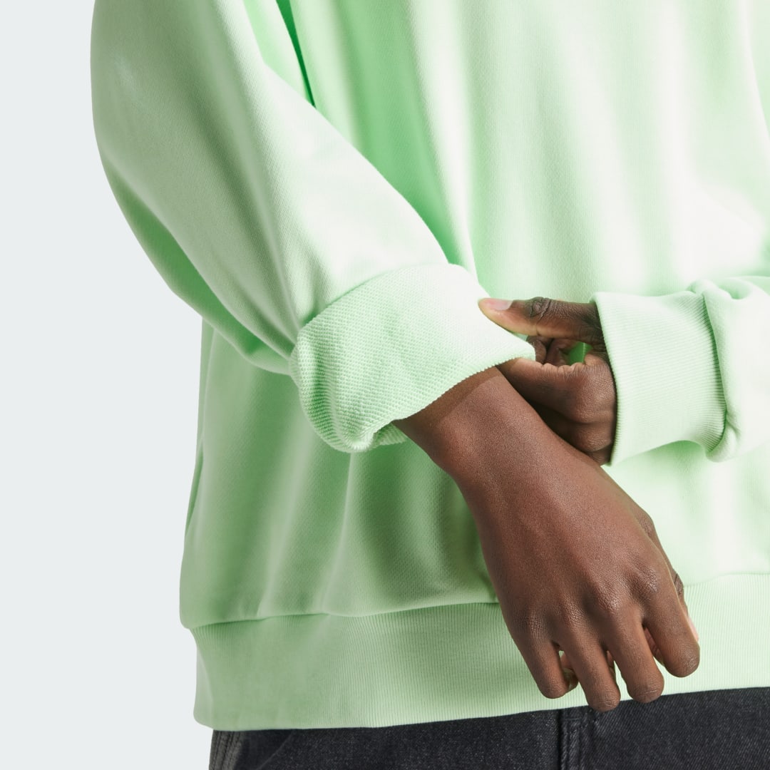 

adidas Sudadera Fashion Monogram Trifolio Infill Mujer, Semi verde spark
