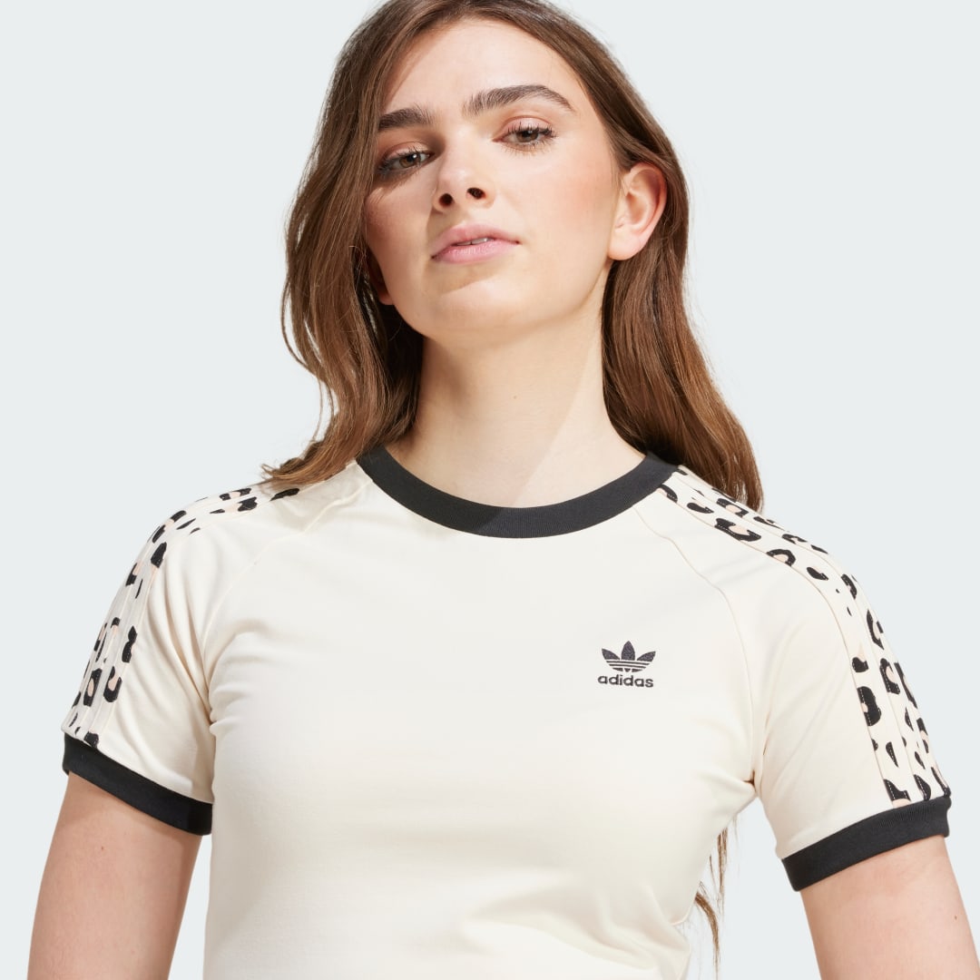 Adidas Leopard 3-Stripes T-shirt