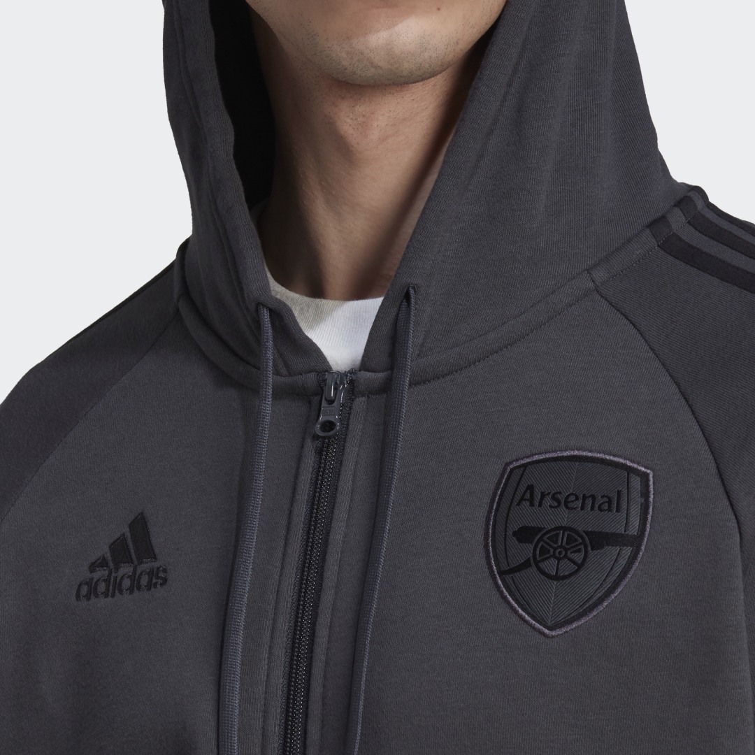 adidas Mens Arsenal 3 Stripes DNA Hoodie HF4049 FOOTY.COM