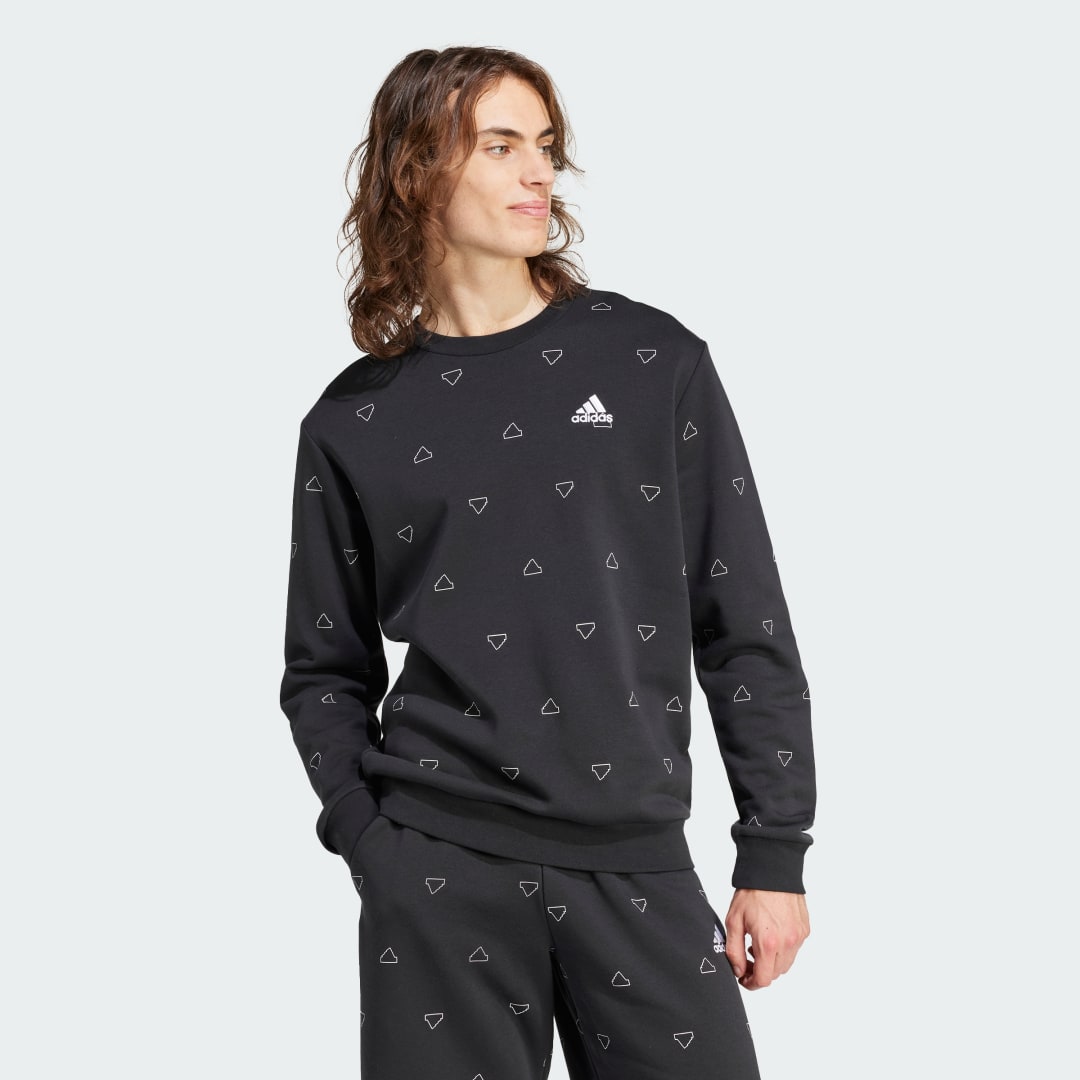 Image of Felpa Seasonal Essentials Monogram Graphic Crew cod002