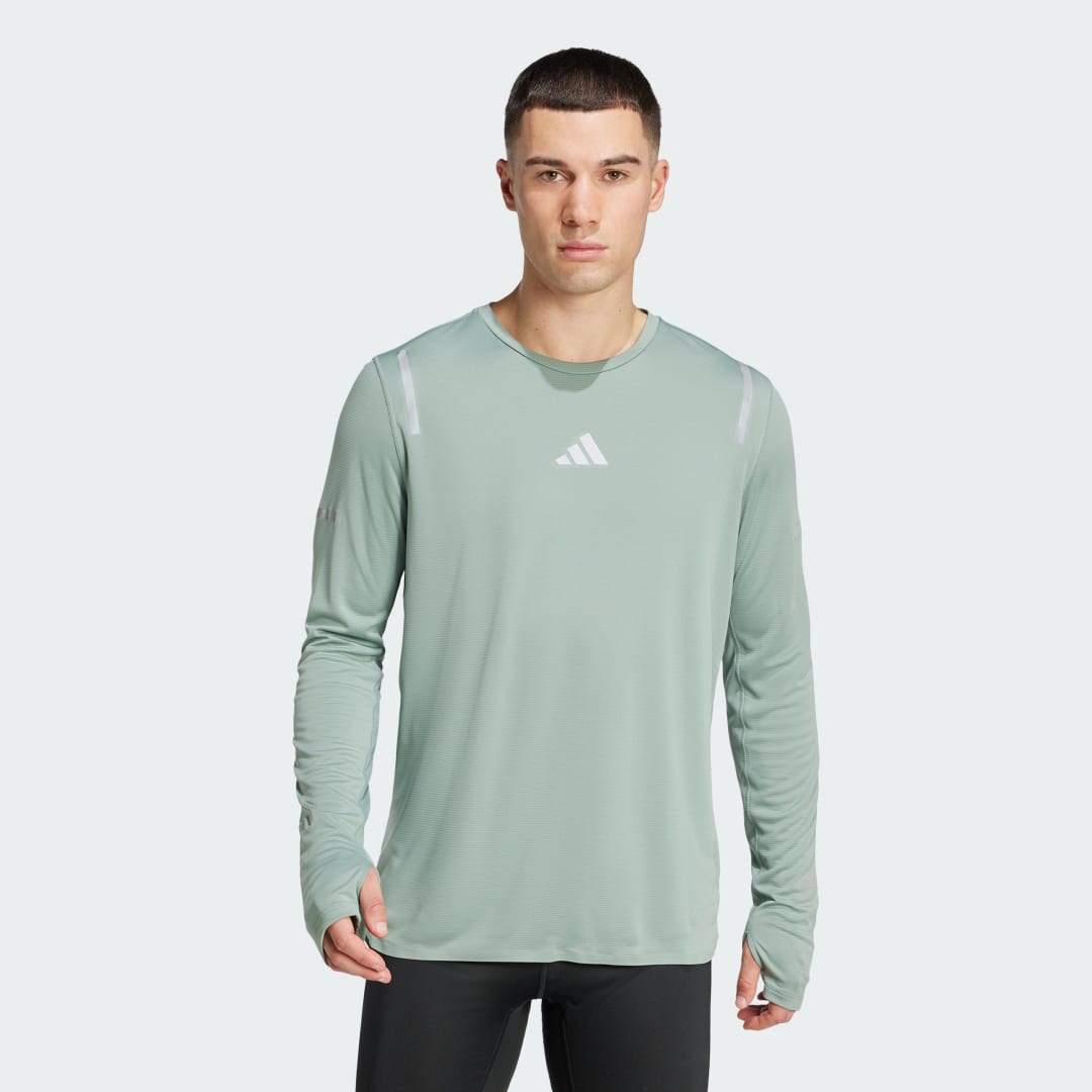 Adidas Ultimate Running Reflective Longsleeve Groen- Heren Groen