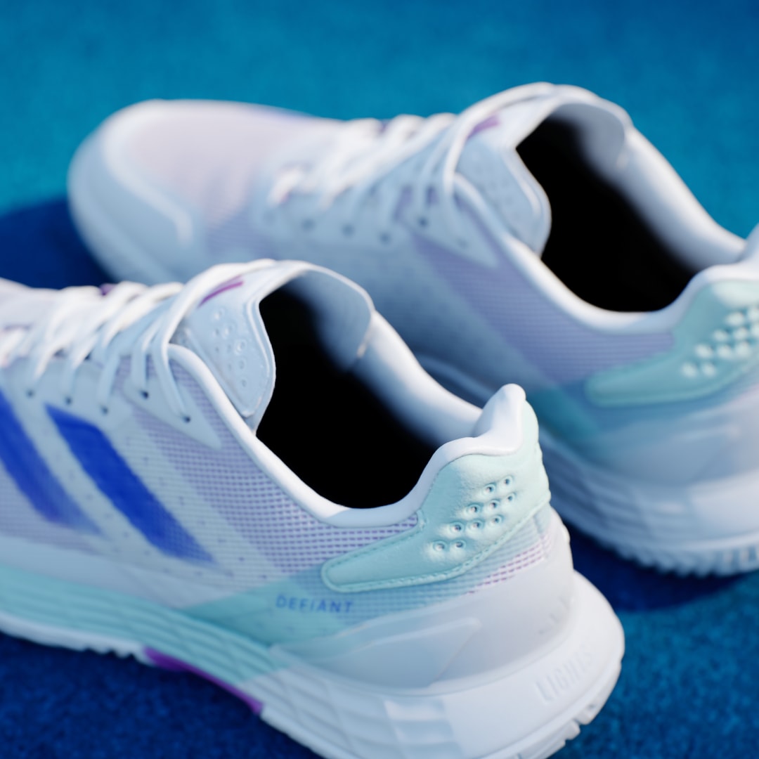 

adidas Calzado de Tenis Defiant Speed 2 Mujer, Blanco/cobalto azul/semi flash aqua