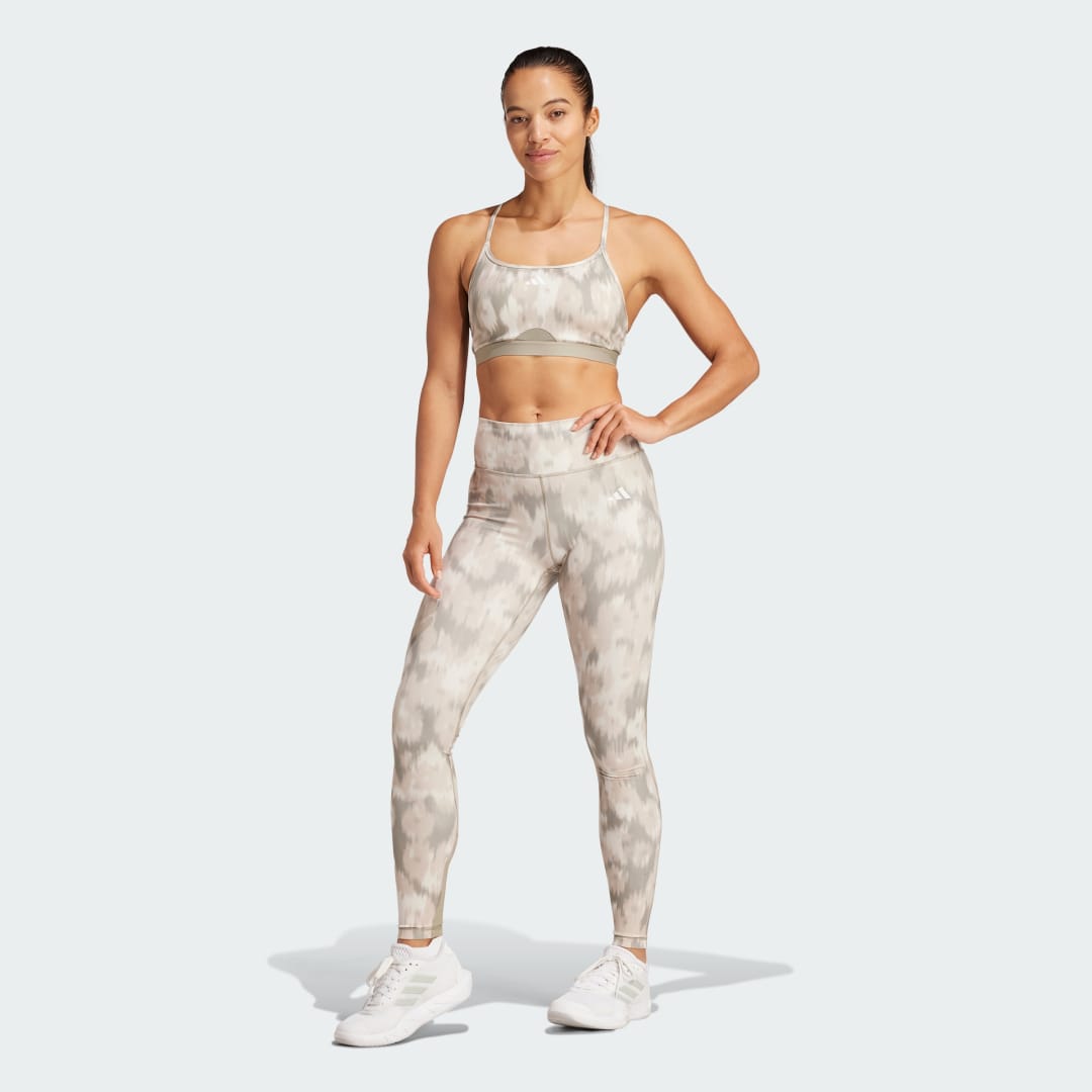 Adidas Optime Essentials Allover Print Flower Tie-Dye Legging