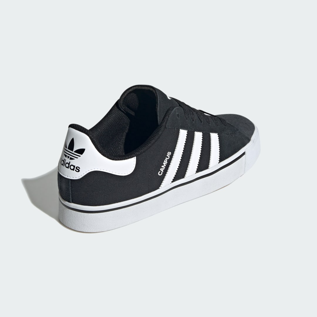 

adidas Tenis Campus Vulc Unisex, Negro/blanco/gum