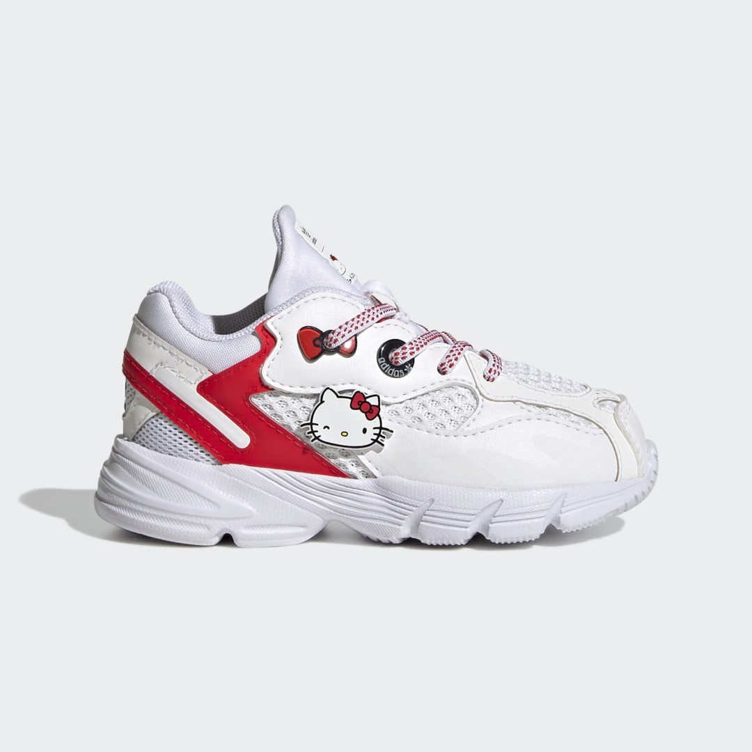 Adidas Astir kindersneaker zwart, rood en wit