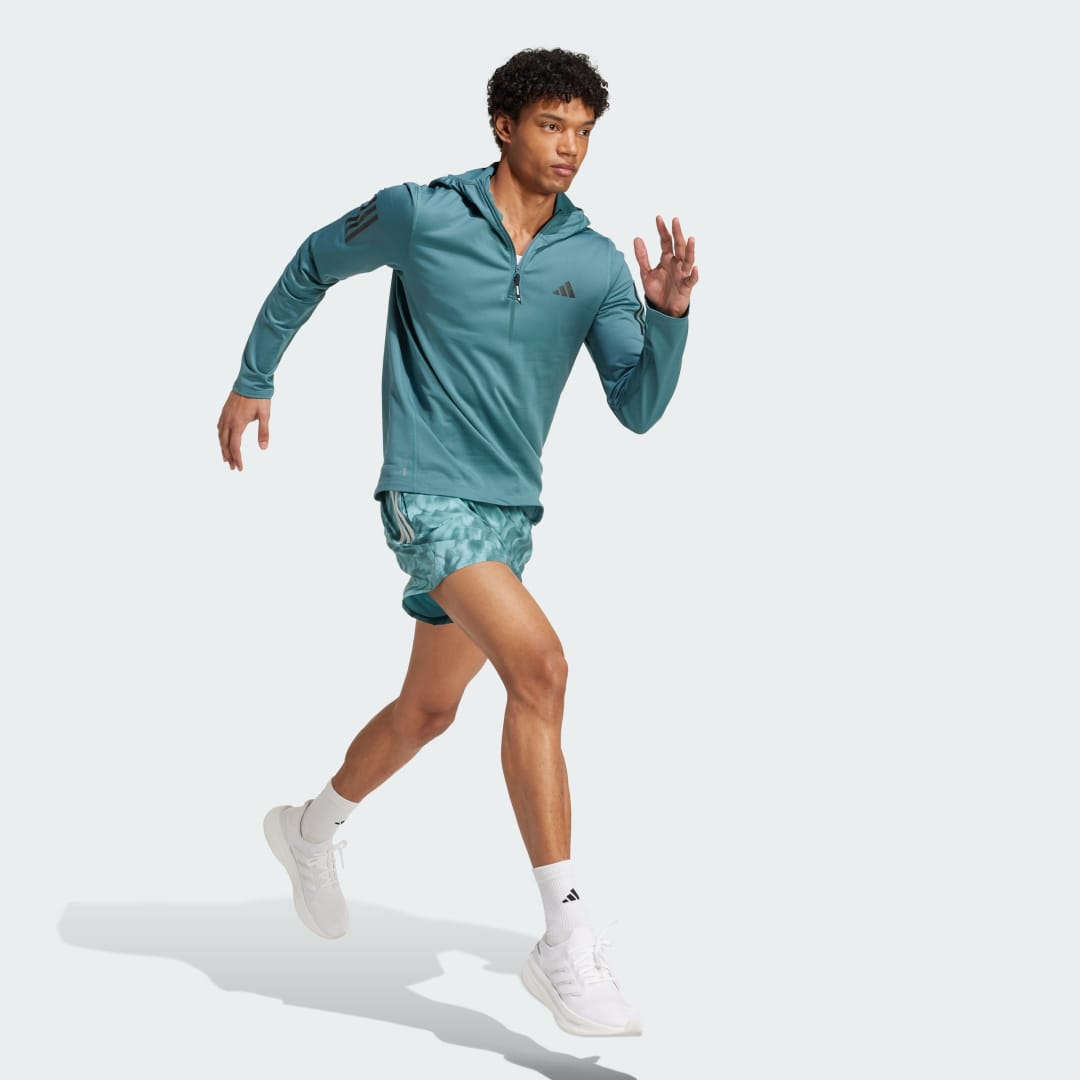 Adidas Own The Run Winterized Hoodie Met Halve Rits