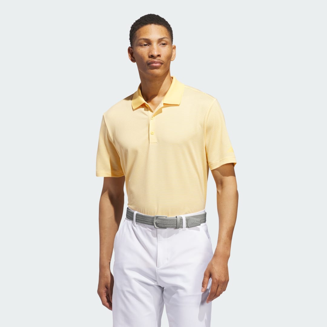 Image of adidas Ottoman Polo Shirt Ivory S - Men Golf Polo Shirts