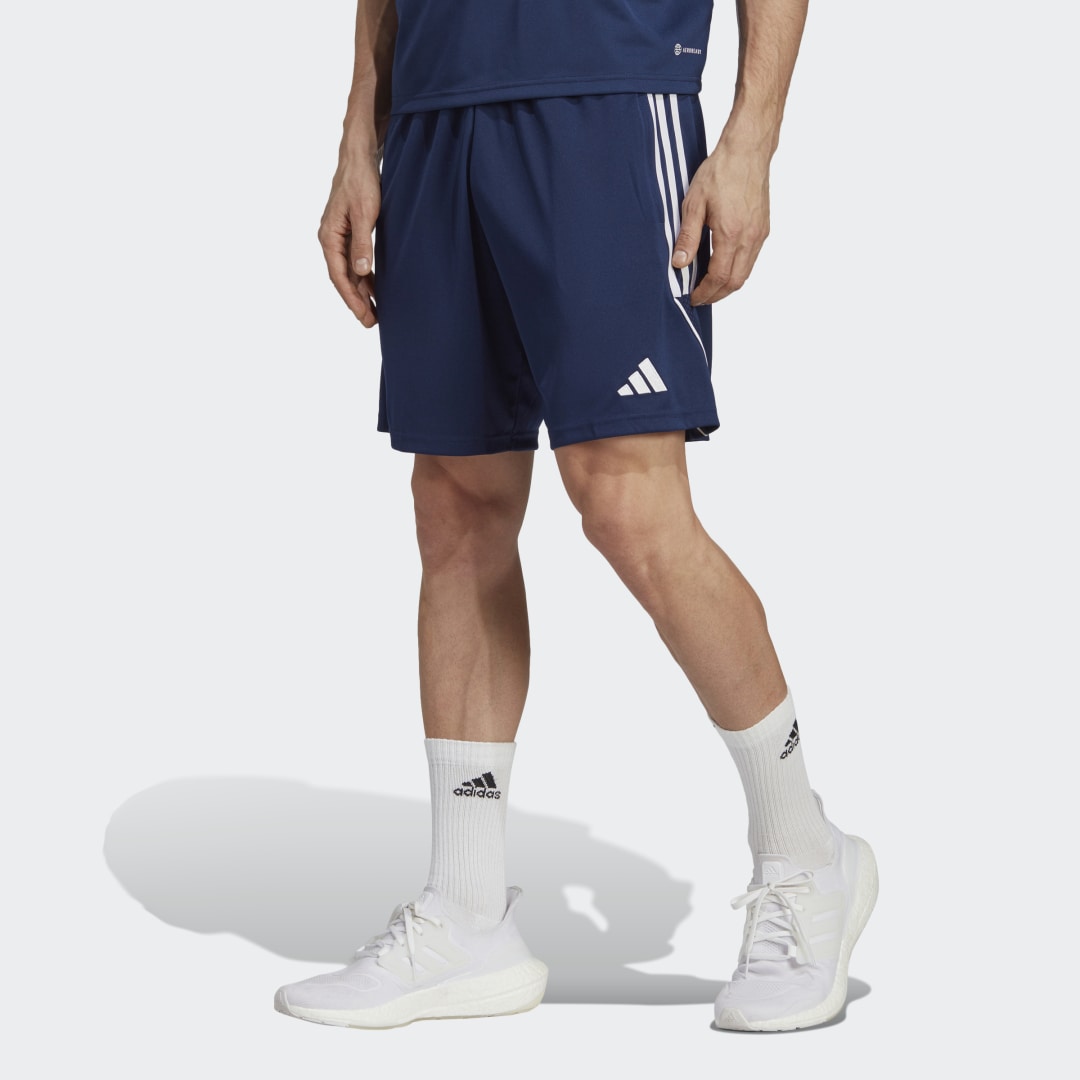 Image of adidas Tiro 23 League Training Shorts Team Navy Blue 2 S - Men Soccer Shorts