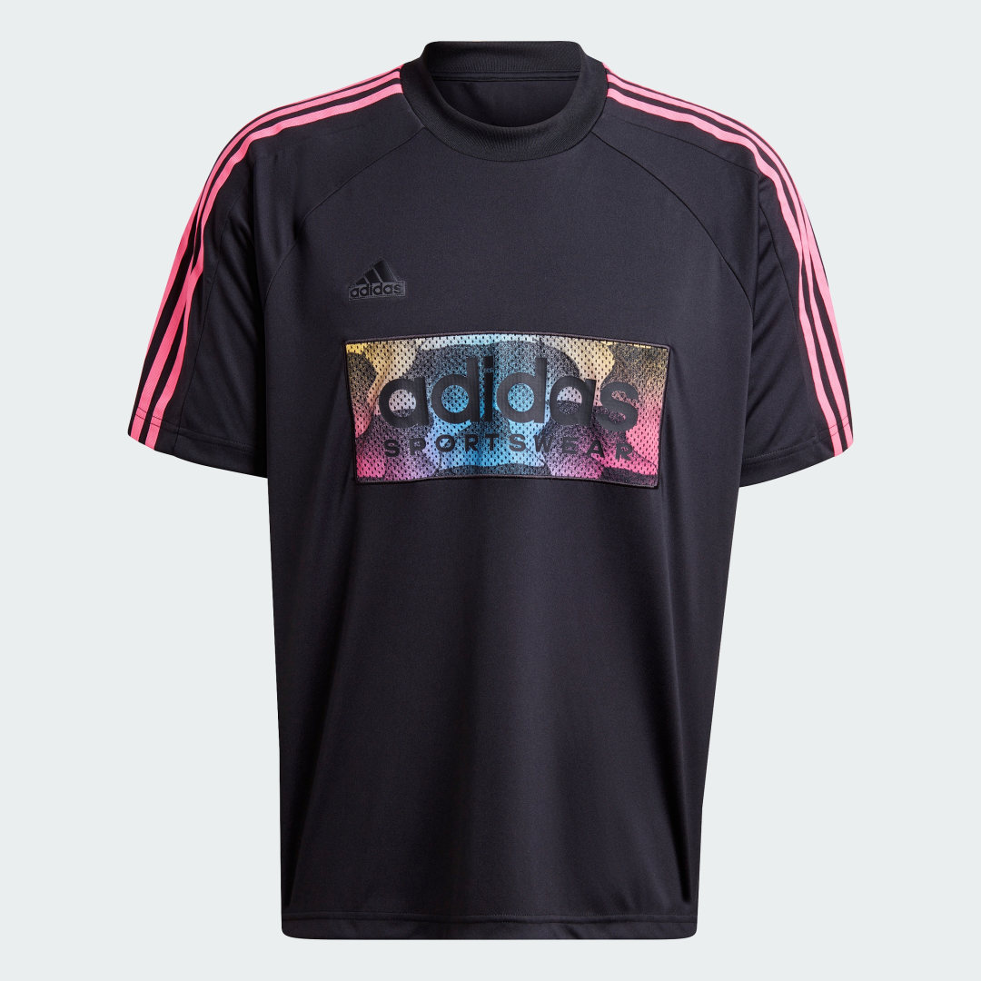 

adidas Playera Tiro Malla Appliqué Hombre, Negro