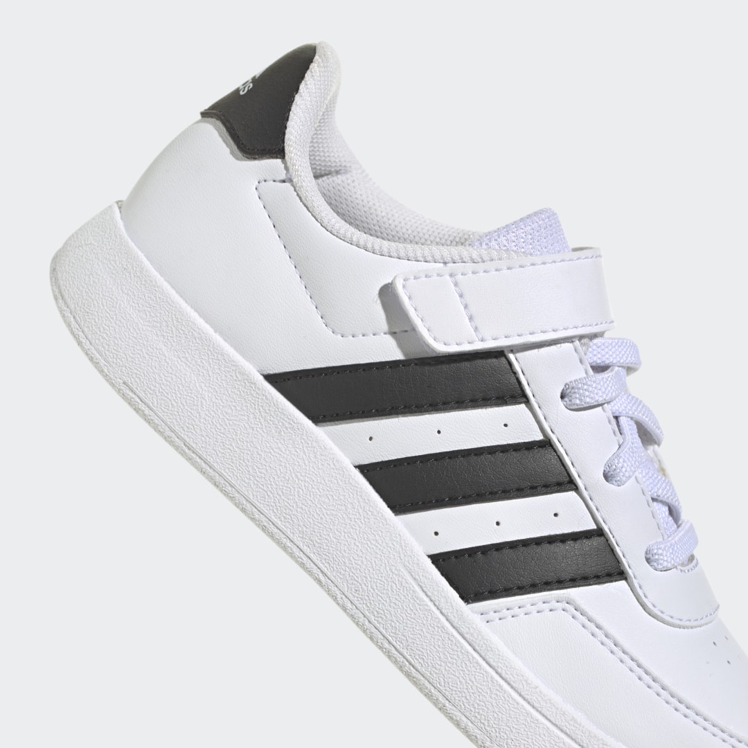 

adidas Tenis Breaknet Cordones Elásticos y Tira Ajustable de Cierre por Contacto Niño, Blanco/negro/negro