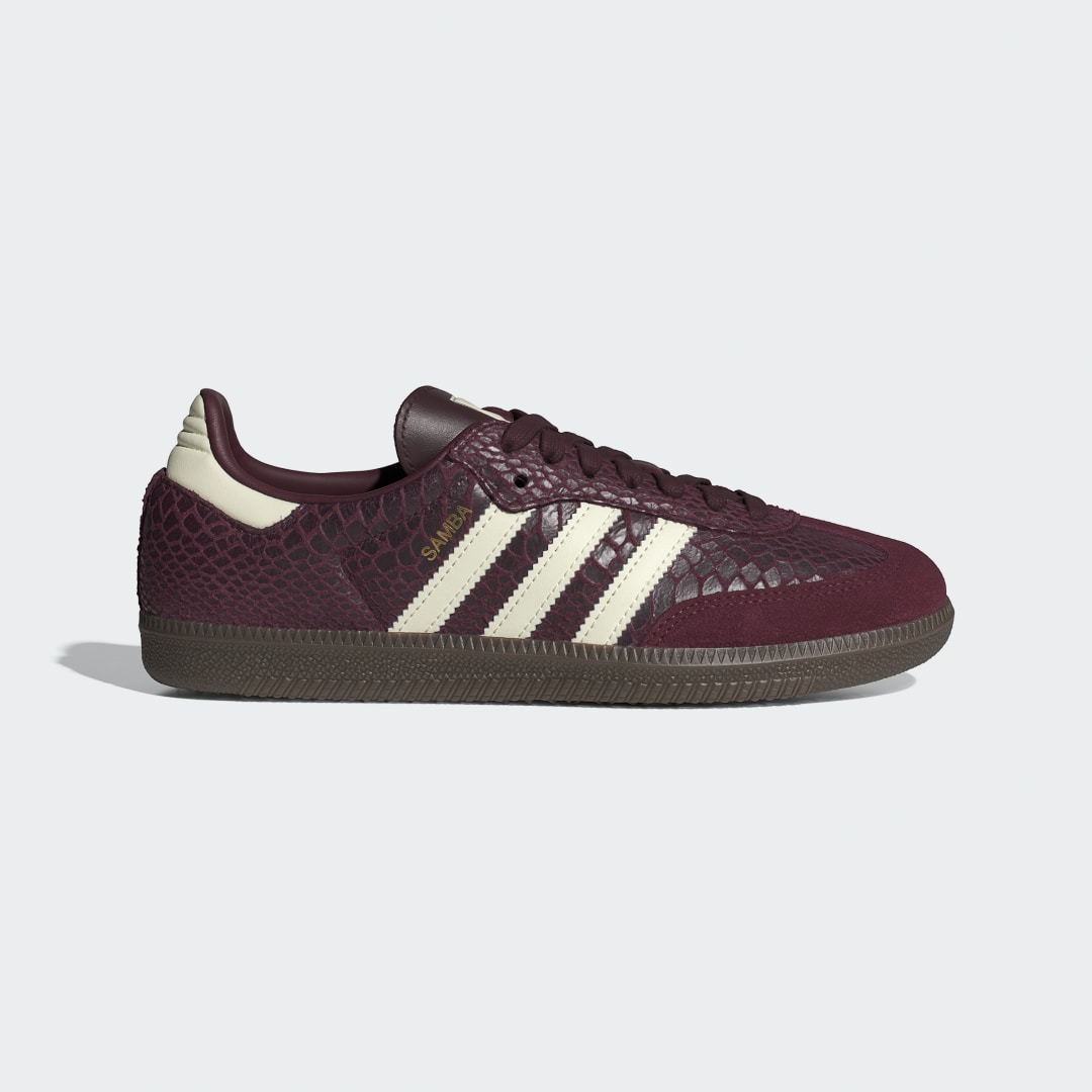 Adidas Samba Og Maroon / Cream White / Gold Metallic