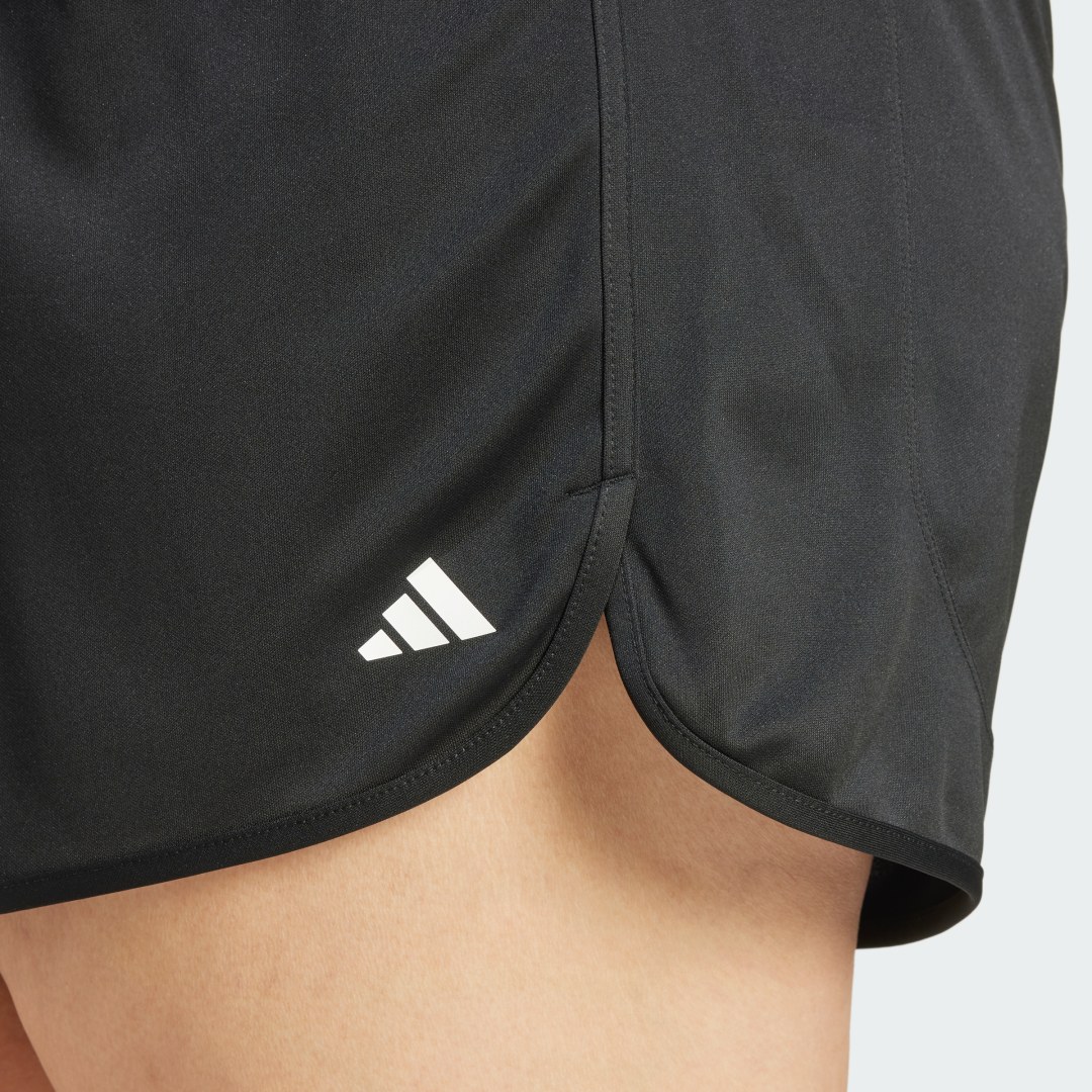 Adidas Pacer Essentials Knit High-Rise Shorts (Plus Size)
