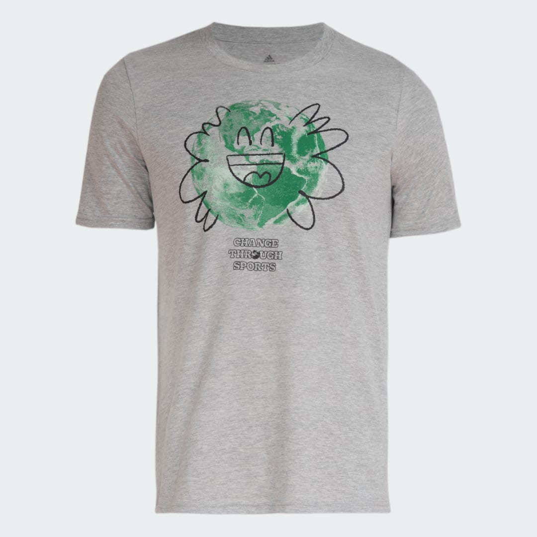 

adidas Playera Change Earth Hombre, Medium gris gris