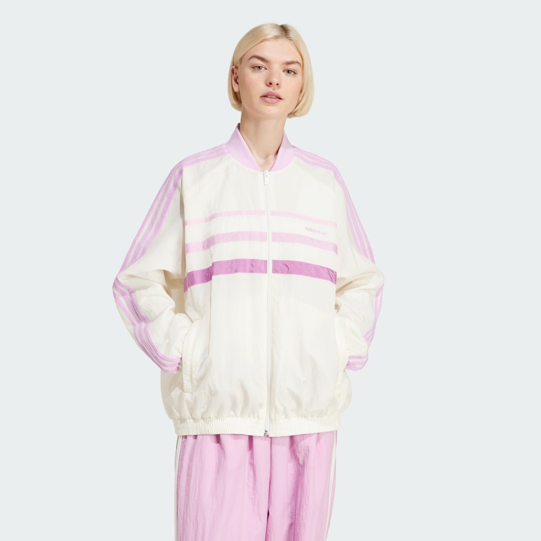 

adidas Chaqueta Deportiva '80s Mujer, Blanco