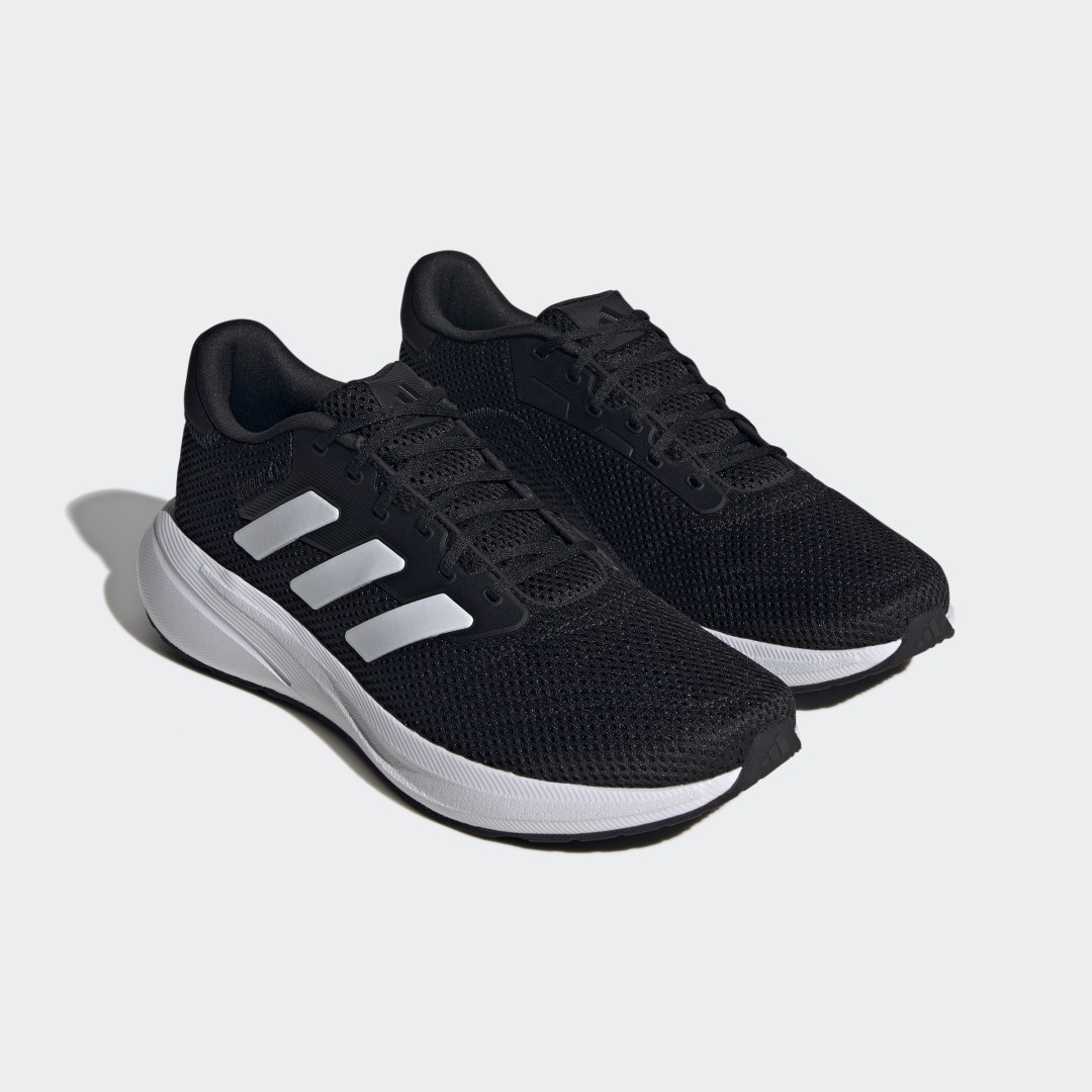 adidas Tenis Response Runner Unisex, Negro/blanco/negro