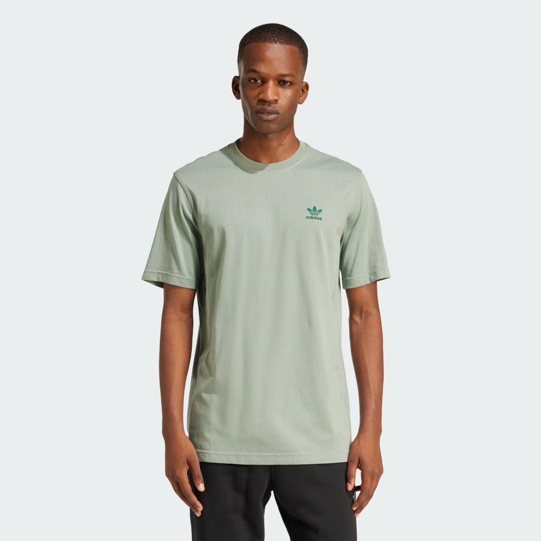 Adidas Originals Trefoil Essentials T-Shirt men T-Shirts & Polo's groen Maat XL Kleding