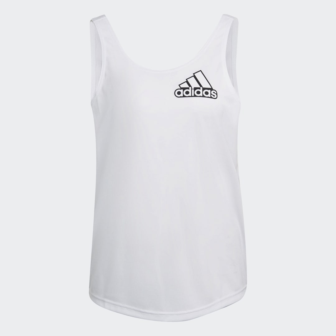

adidas Playera sin Mangas Designed to Move Mujer, Blanco/blanco